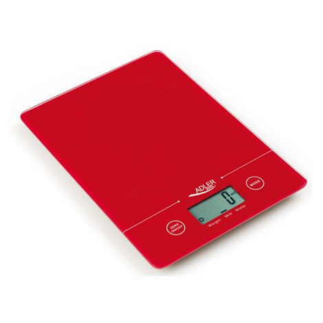 Adler | Kitchen scales | AD 3138 | Maximum weight (capacity) 5 kg | Graduation 1 g | Red